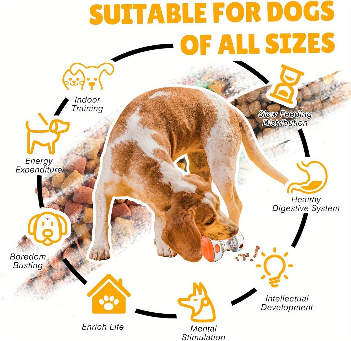 Interactive Treat Dispenser for Mental Stimulation for Dog Training