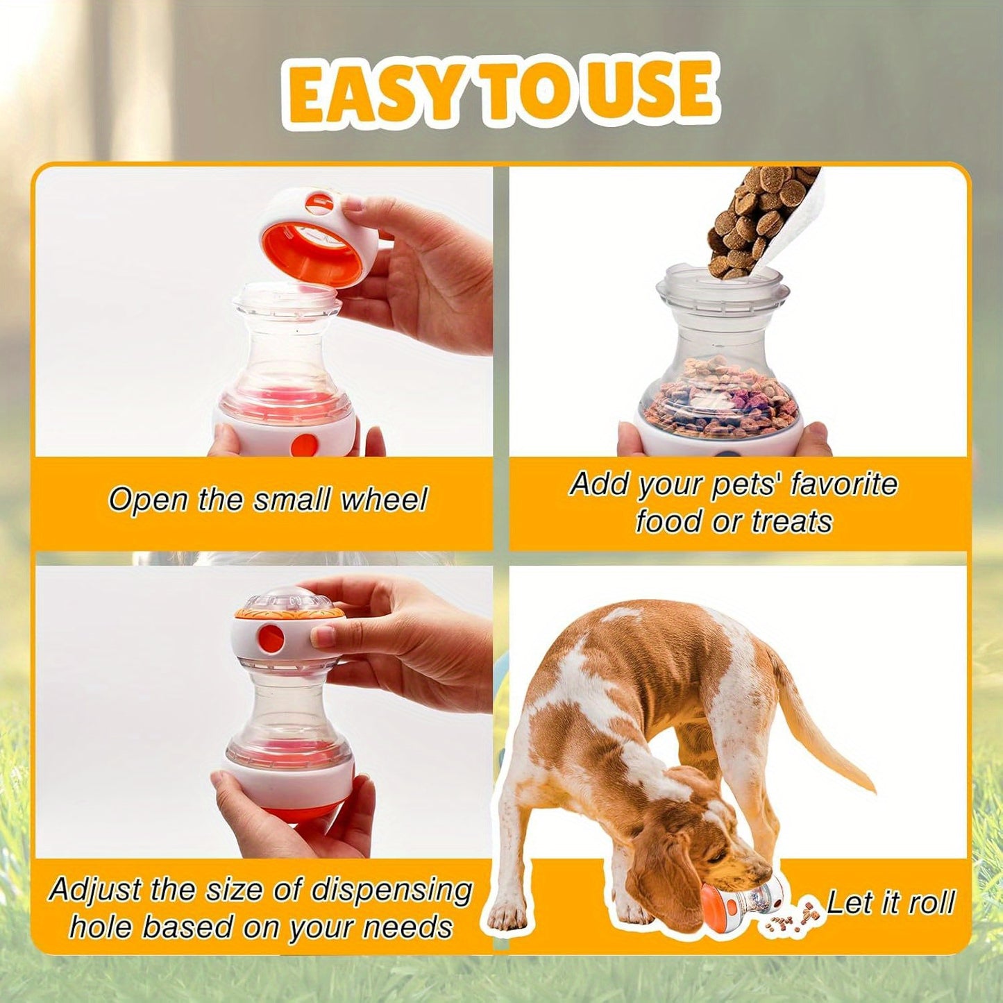 Interactive Treat Dispenser for Mental Stimulation for Dog Training