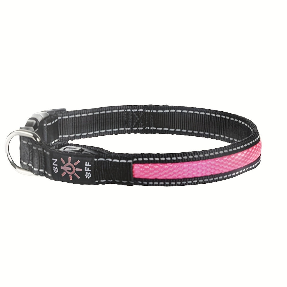 LED Dog Collar luminous USB rechargeable 1pc
