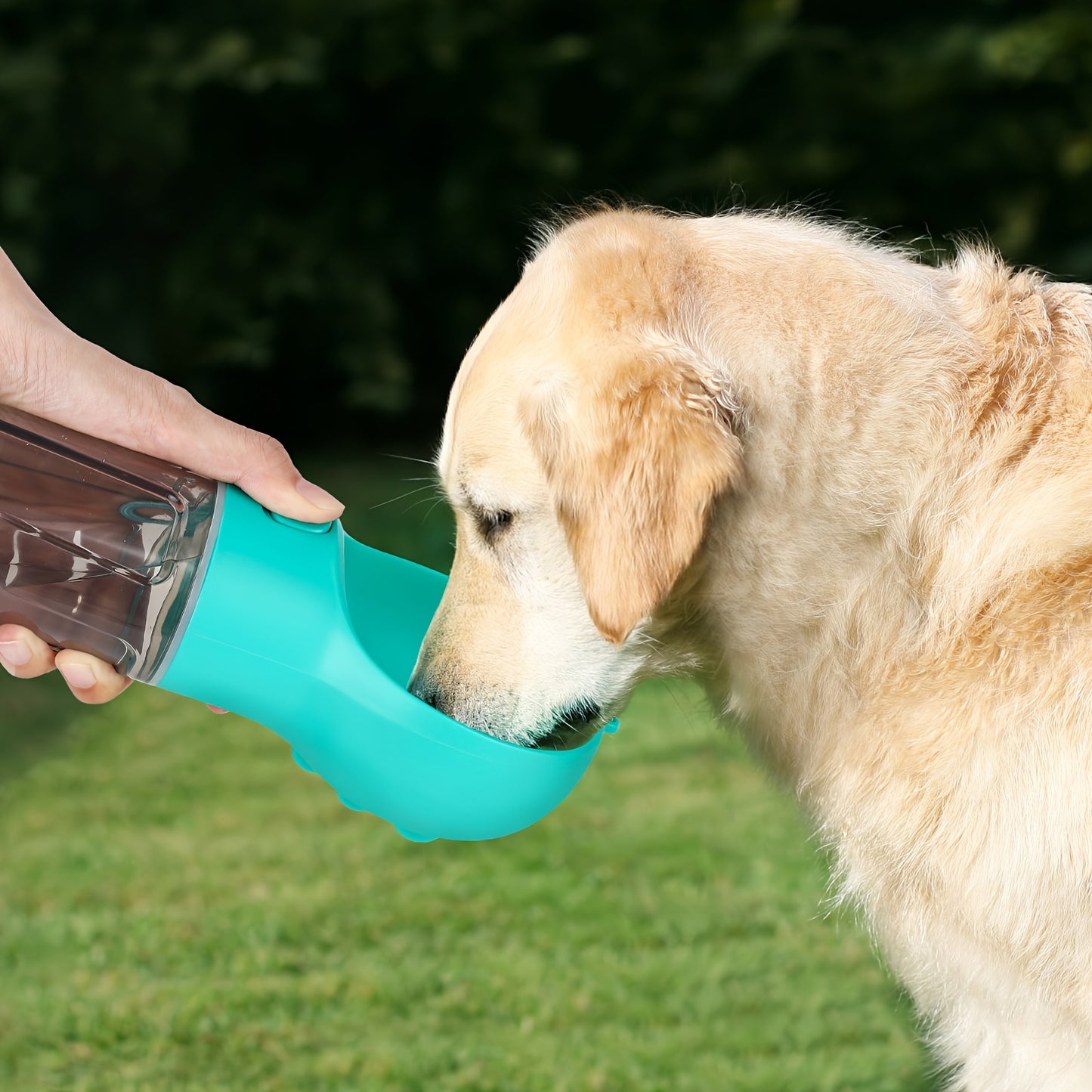 Portable Dog Feeder with Cup & Poop Shovel – Travel-Friendly, Spill-Proof Pet Food Dispenser