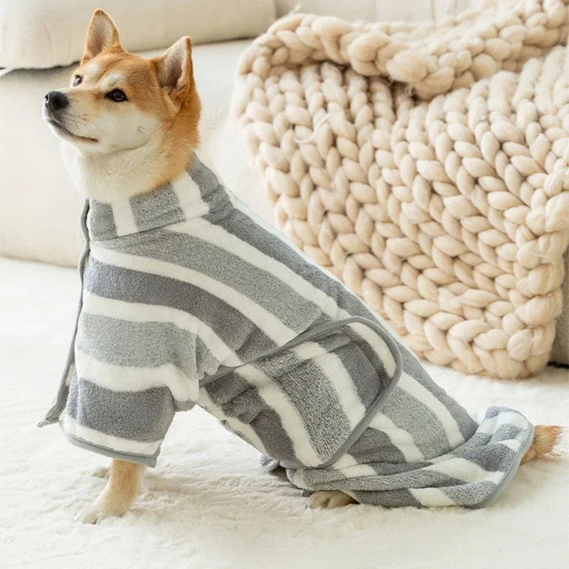 Oversized Dog Bathrobe Thickened Absorbent Quick-Dry 100%