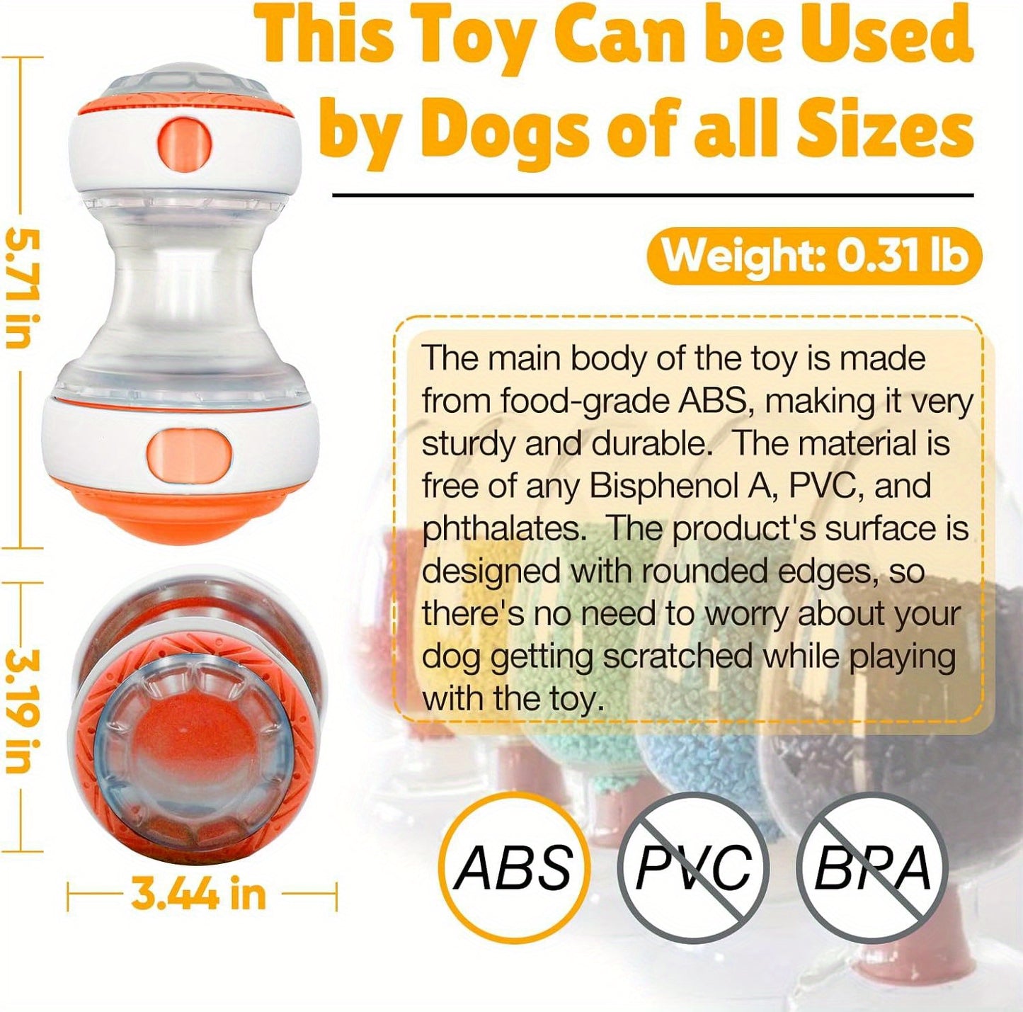 Interactive Treat Dispenser for Mental Stimulation for Dog Training