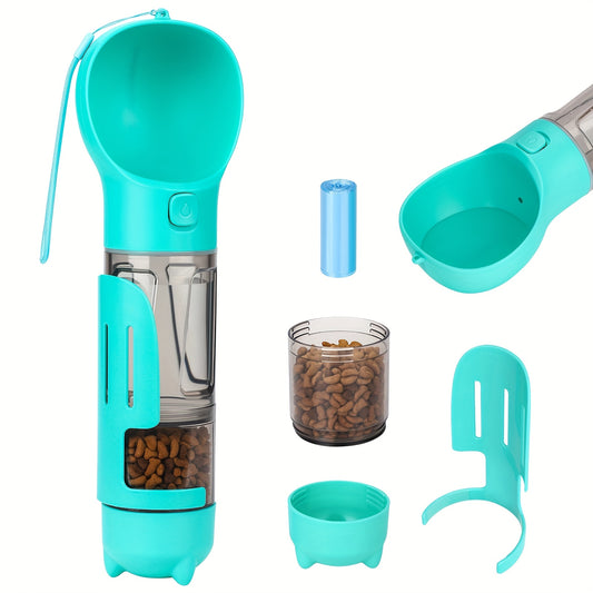 Portable Dog Feeder with Cup & Poop Shovel – Travel-Friendly, Spill-Proof Pet Food Dispenser