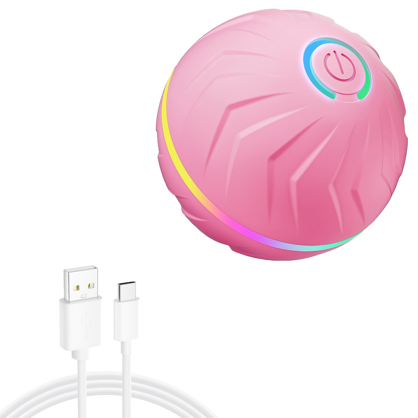 Smart Interactive Dog Ball with Dazzling Rainbow Lights