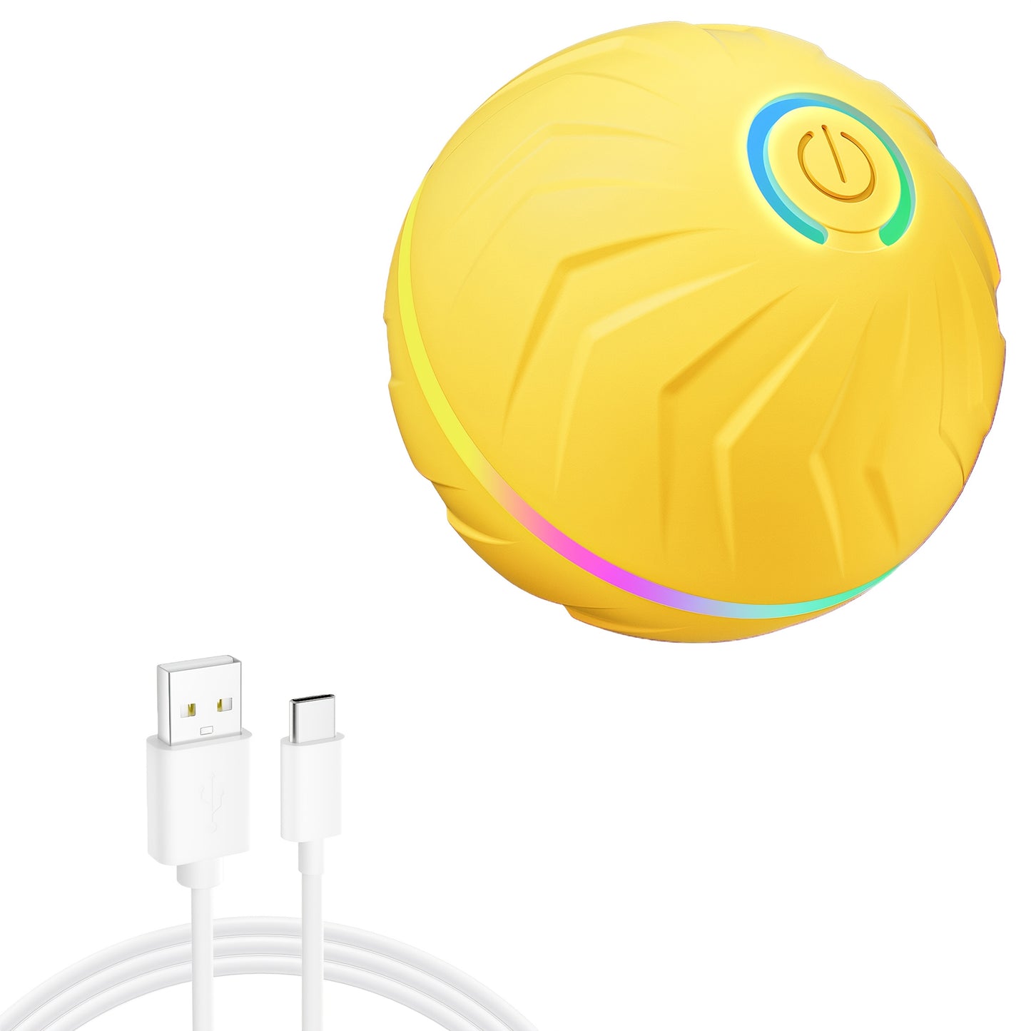 Smart Interactive Dog Ball with Dazzling Rainbow Lights