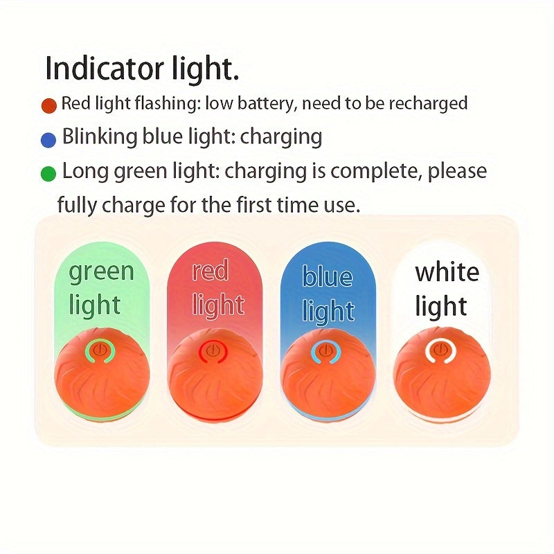 Smart Interactive Dog Ball with Dazzling Rainbow Lights