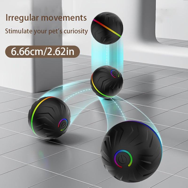 Smart Interactive Dog Ball with Dazzling Rainbow Lights