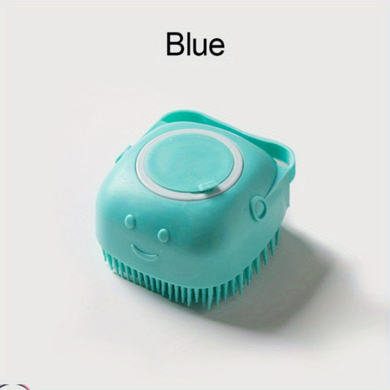 Pet Shower Brush – Gentle Grooming with Built-in Shampoo Dispenser for Dogs & Cats