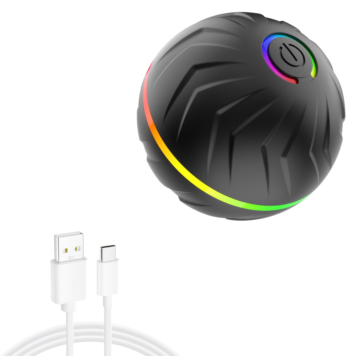 Smart Interactive Dog Ball with Dazzling Rainbow Lights