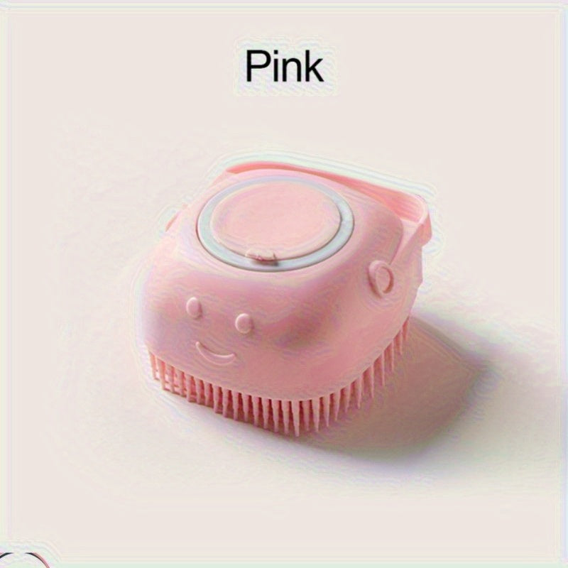 Pet Shower Brush – Gentle Grooming with Built-in Shampoo Dispenser for Dogs & Cats