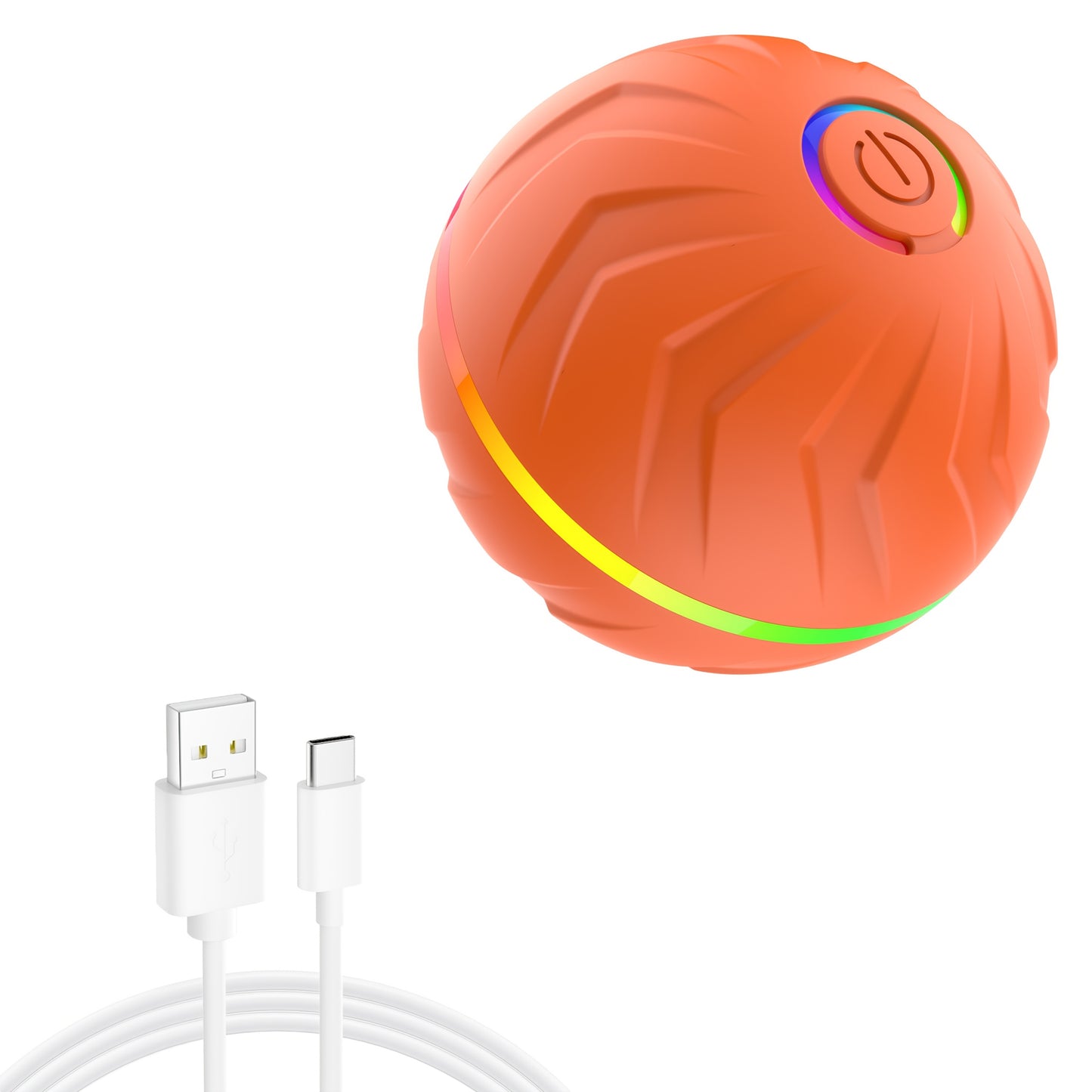 Smart Interactive Dog Ball with Dazzling Rainbow Lights