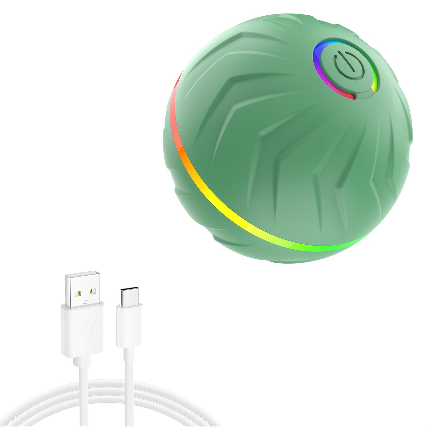 Smart Interactive Dog Ball with Dazzling Rainbow Lights