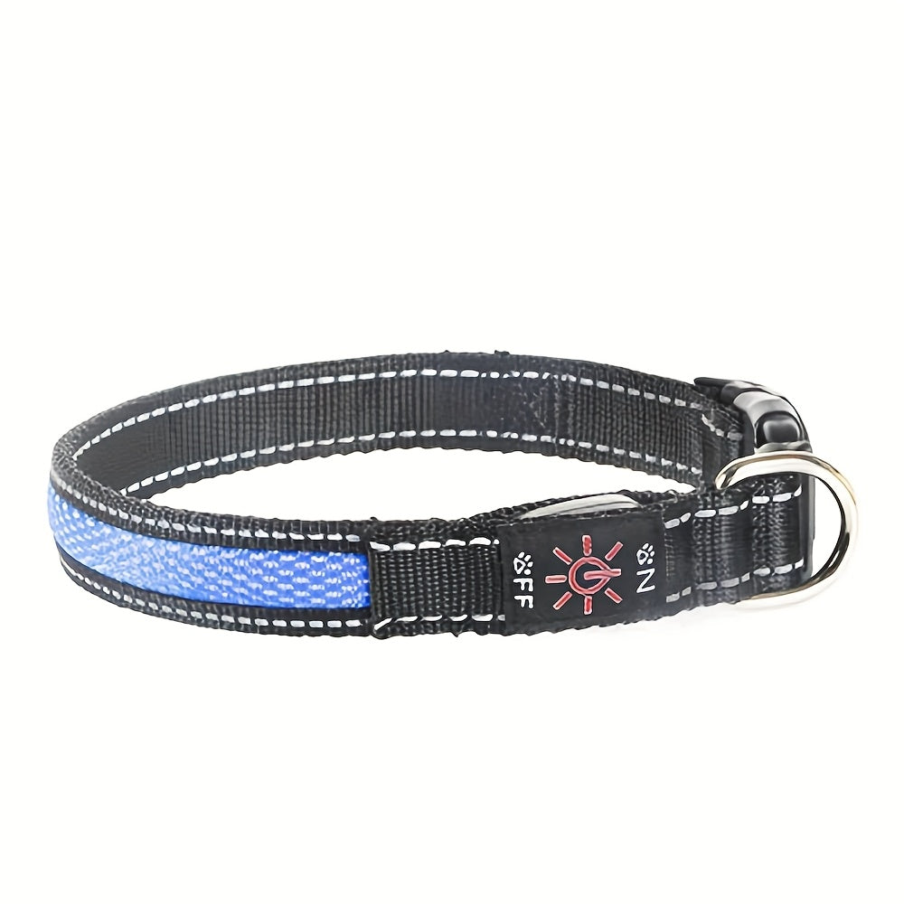 LED Dog Collar luminous USB rechargeable 1pc