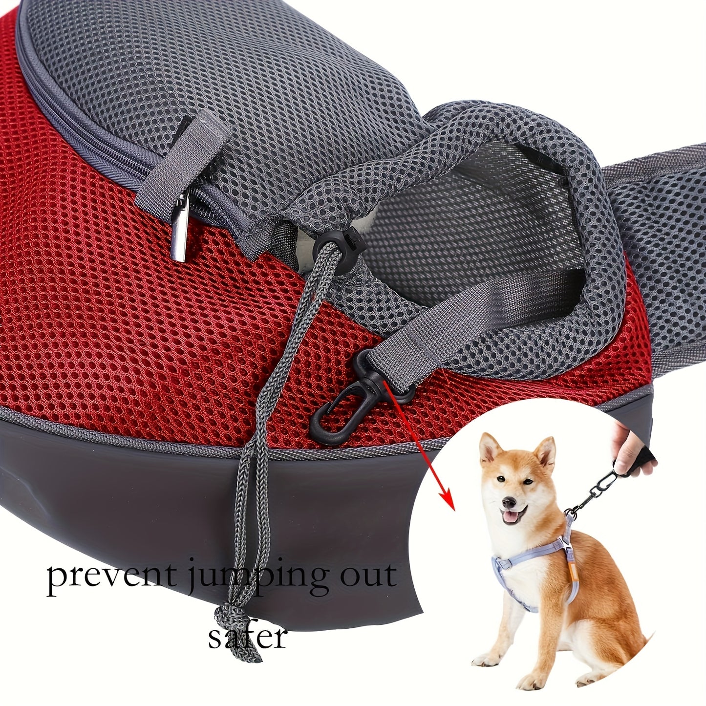 Pet Sling Carrier – Breathable Mesh, Hands-Free for Small Dogs
