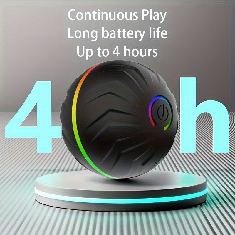 Smart Interactive Dog Ball with Dazzling Rainbow Lights