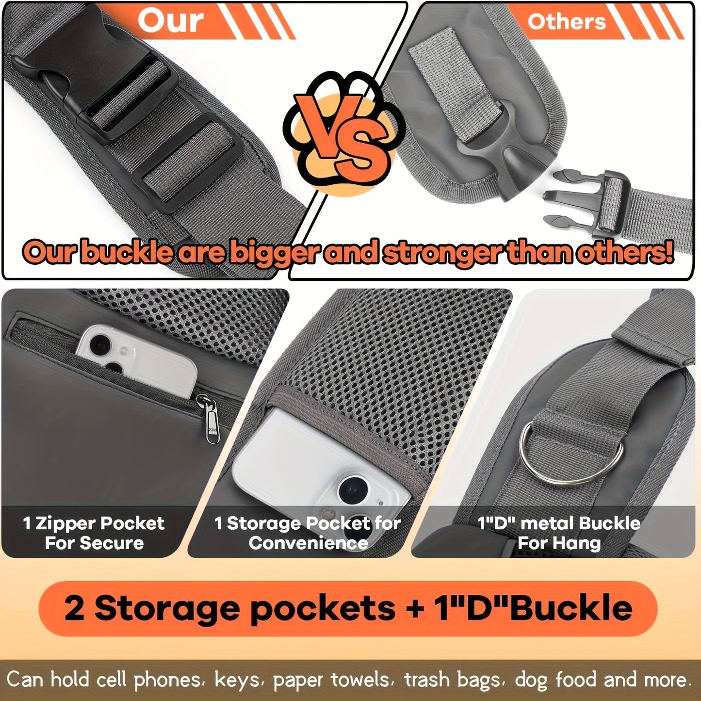 Pet Sling Carrier – Breathable Mesh, Hands-Free for Small Dogs