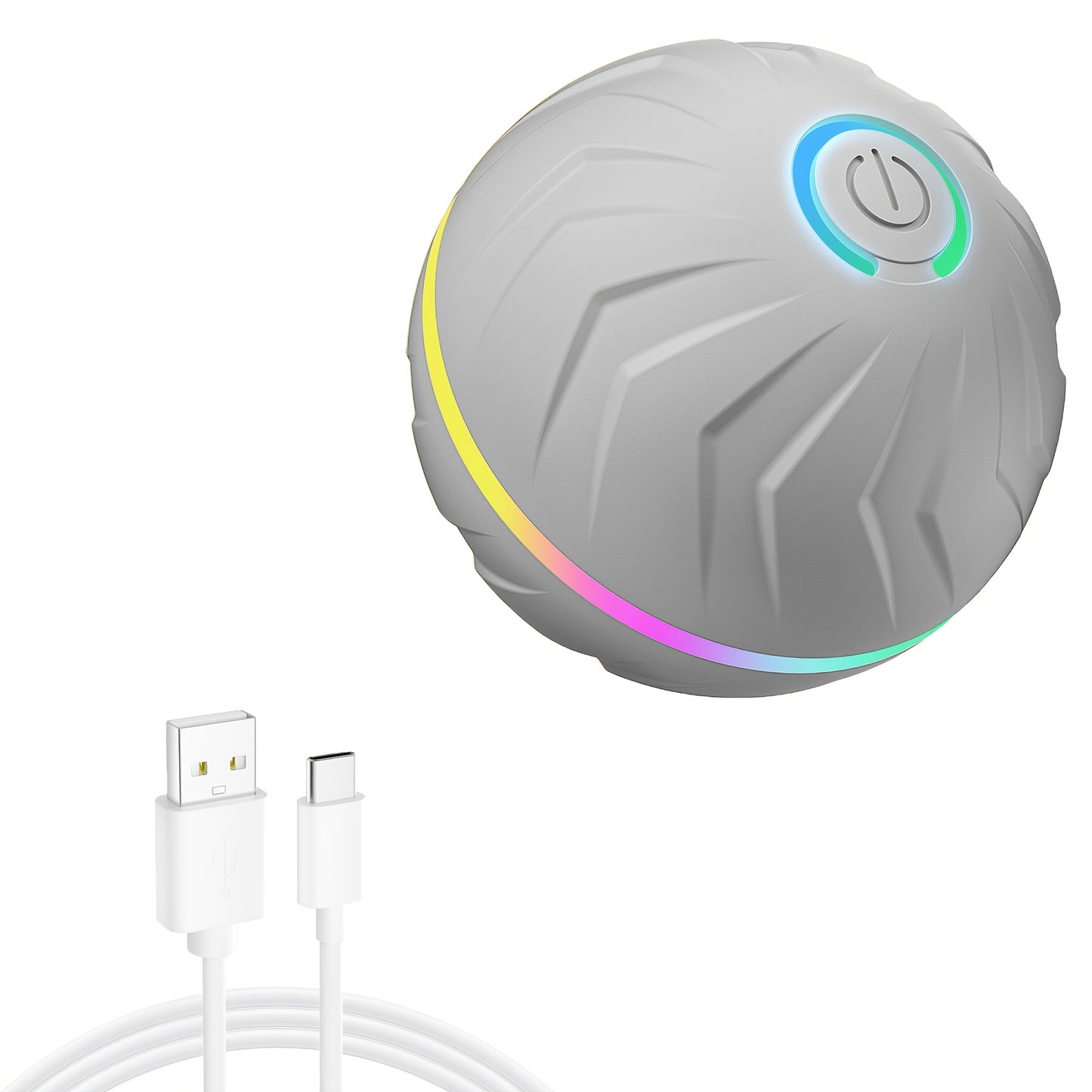 Smart Interactive Dog Ball with Dazzling Rainbow Lights