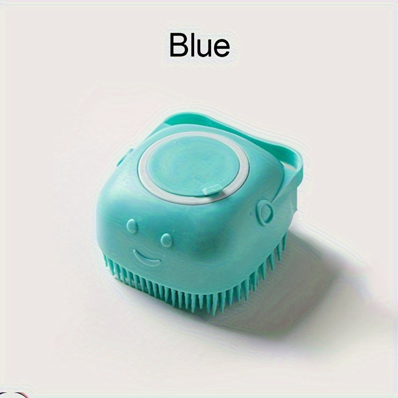 Pet Shower Brush – Gentle Grooming with Built-in Shampoo Dispenser for Dogs & Cats