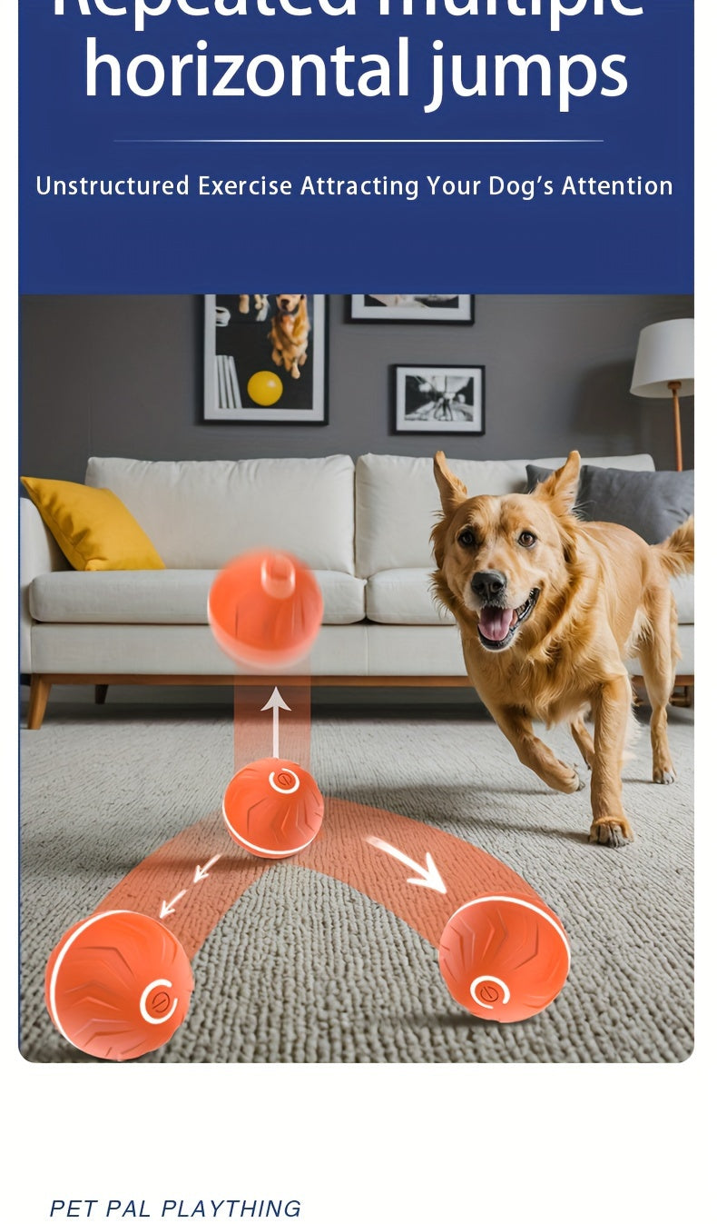 Smart Interactive Dog Ball with Dazzling Rainbow Lights