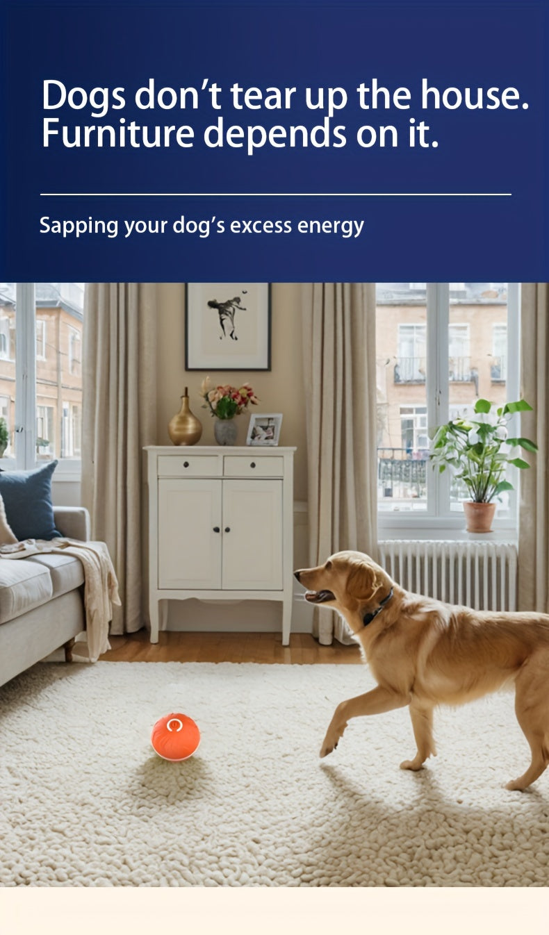 Smart Interactive Dog Ball with Dazzling Rainbow Lights