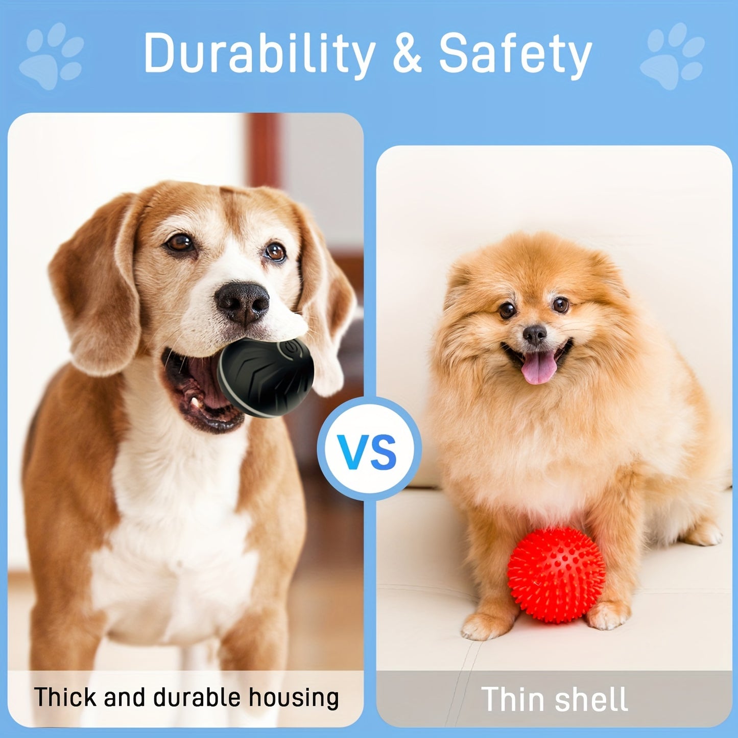 Smart Interactive Dog Ball with Dazzling Rainbow Lights