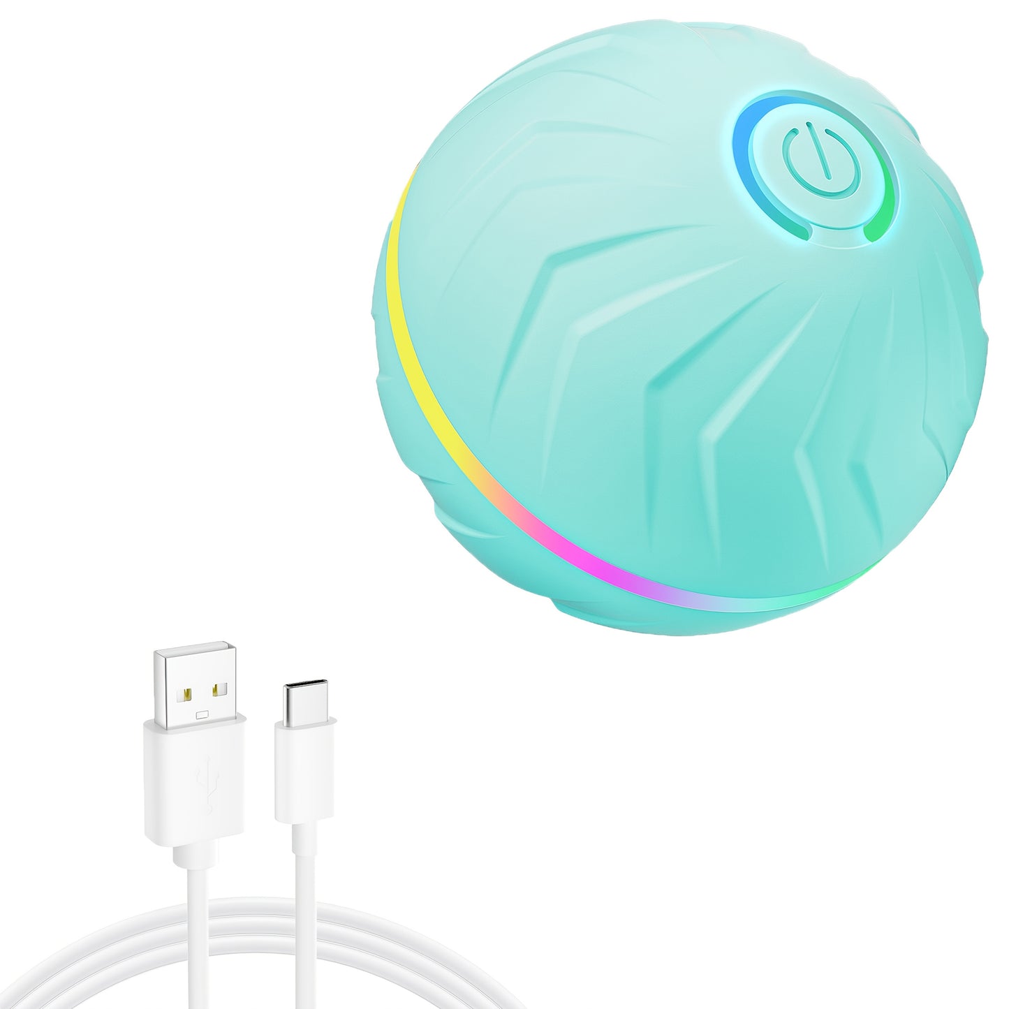 Smart Interactive Dog Ball with Dazzling Rainbow Lights