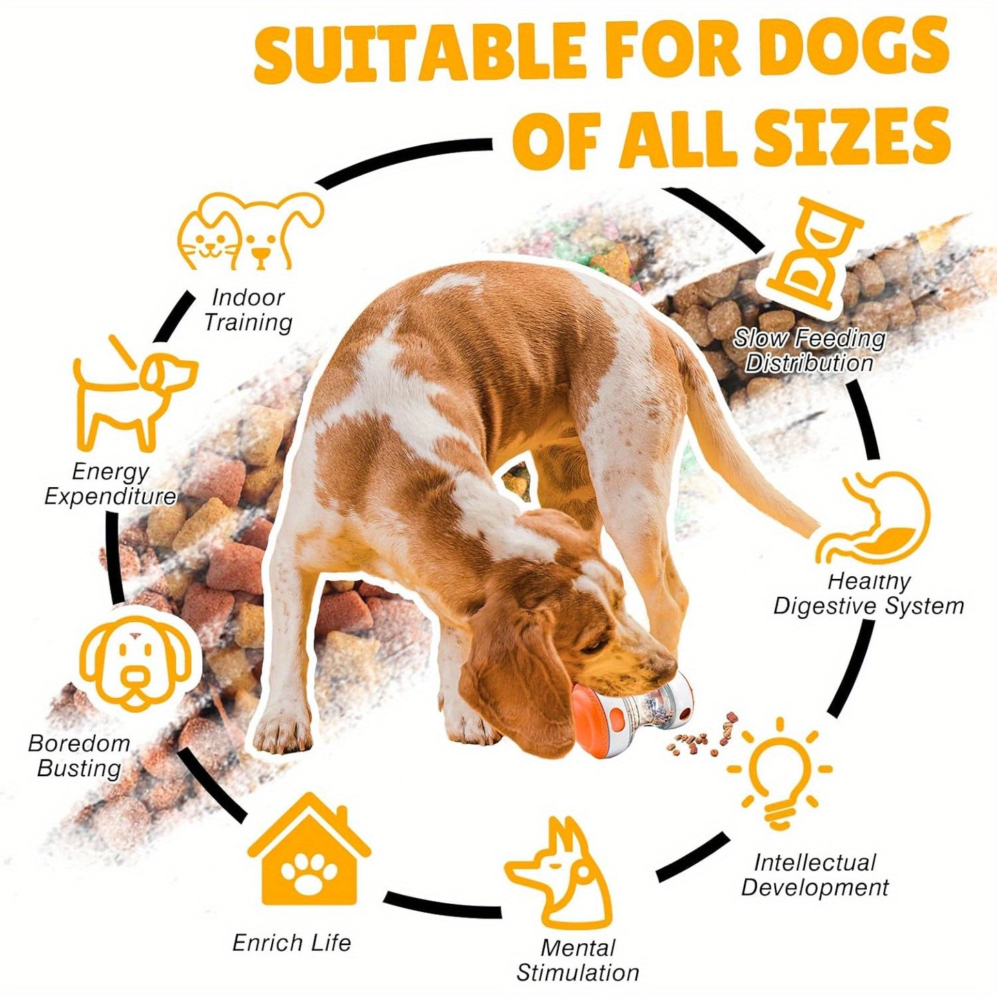 Interactive Treat Dispenser for Mental Stimulation for Dog Training