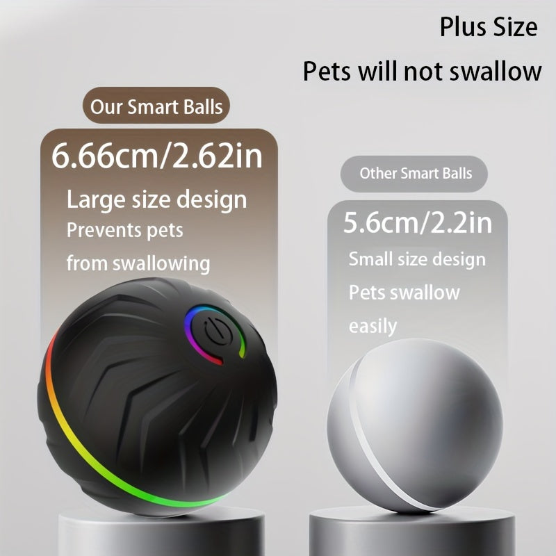 Smart Interactive Dog Ball with Dazzling Rainbow Lights